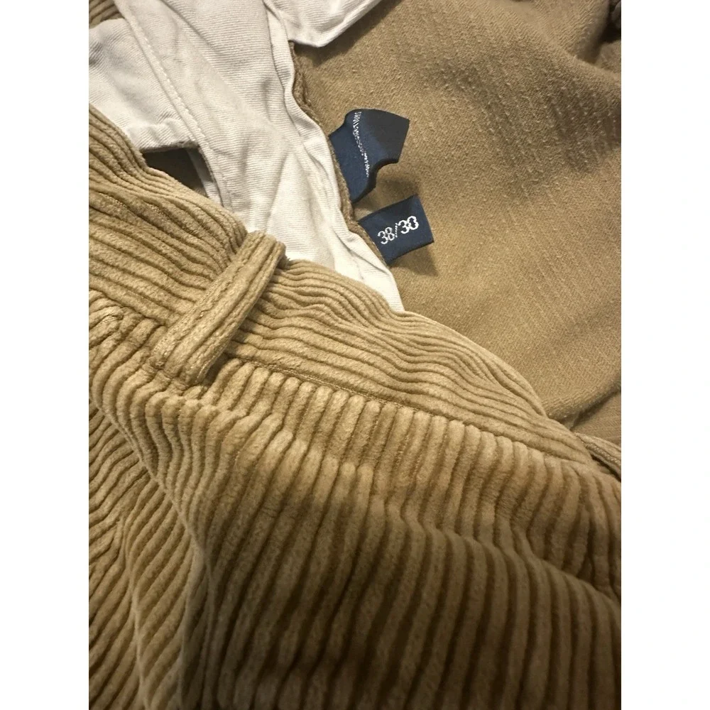 Vintage Polo Ralph Lauren Men's 38x30 Brown Heavy Corduroy Andrew Pant Flat 90s